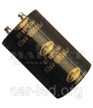 100000mkf - 100v GT 76*160 SAMWHA (клеми з гвинтовим кріпленням) -25 ° C ~ + 85 ° C