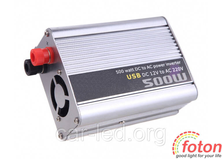 Інвертор автомобільний Power Inverter 500W with USB