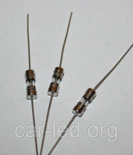 Запобіжник 12A 250V; (3,6*10 скло з виводами) Fast Break