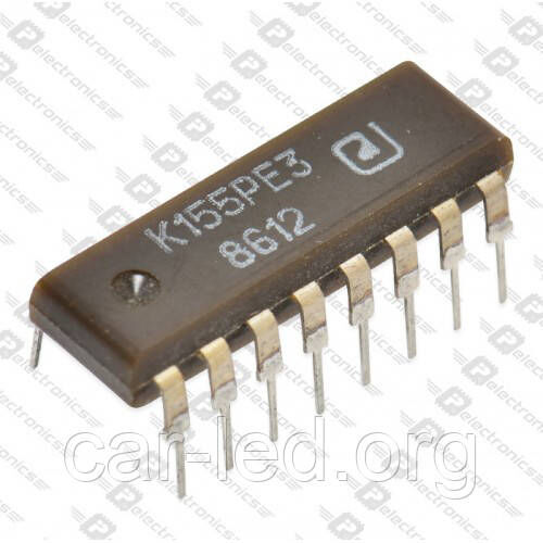 К155РЕ3 DIP16 (аналог SN74188N) (ППЗУ) ємністю 256 біт (з організацією 32 слова х 8 розрядів)