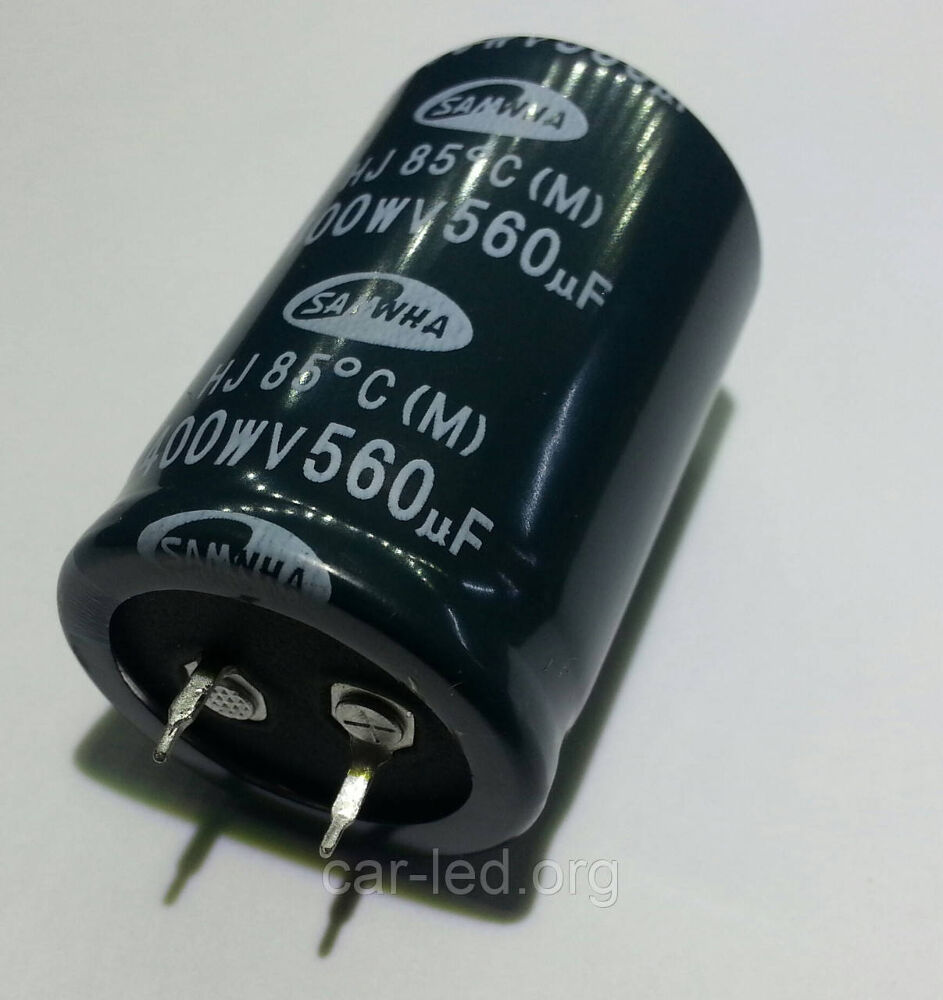 560mkf - 400v mini HJ 30*45 SAMWHA, 85°C конденсатор електролітичний