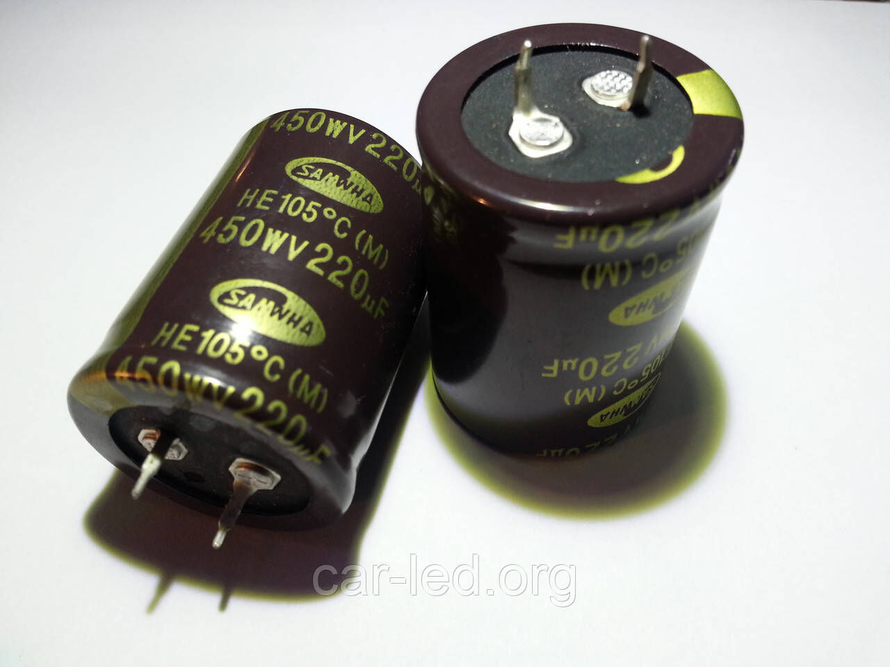 330mkf - 450v HE 35*40 SAMWHA, 105°C конденсатор електролітичний