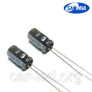 4,7mkf - 160v RD 6.3*11 SAMWHA, 105°C конденсатор електролітичний