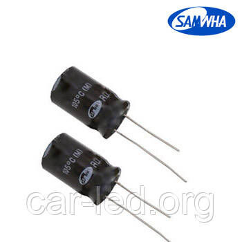 10mkf - 450v RD 13*20 SAMWHA 105°C конденсатор електролітичний