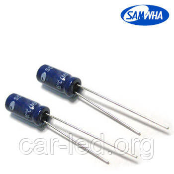 100mkf - 25v SD 5*11 SAMWHA, 85°C конденсатор електролітичний