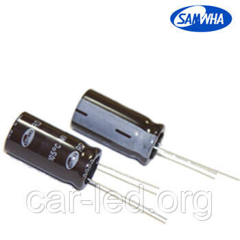 100mkf - 400v RD 18*35 SAMWHA, 105°C конденсатор електролітичний