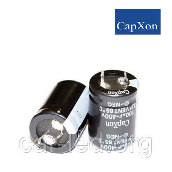 100mkf - 400v LP 22*30 Capxon, 85°C конденсатор електролітичний