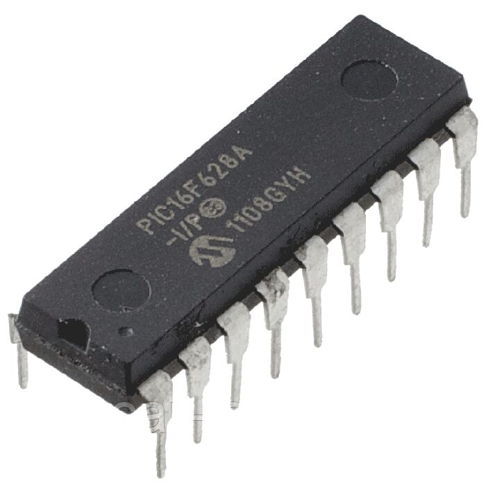 PIC16F628A-I/P DIP18(3-5.5V; 8bit; 20MHz; USART; 3 таймера; 2 комп. 15 I/O)