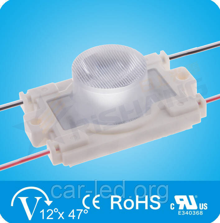 Светодиодный модуль M931DB Rishang (124Lm) с линзой (по оси X=47° & Y=12°) для ситилайтов, DC 12V, IP68