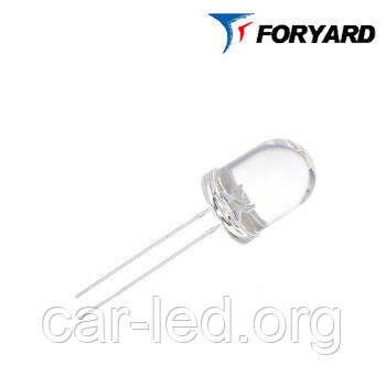 Світлодіод помаранчевий 8mm. FYL8003 UEC (620nm. 1800mcd, 20°) круглий, прозорий, 20 ° FORYARD