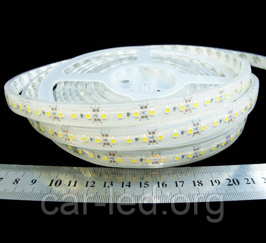 Белая 9,0W SMD3528 (120 LED/м) 7110-7700K (waterproof) IP68 Rishang Premium