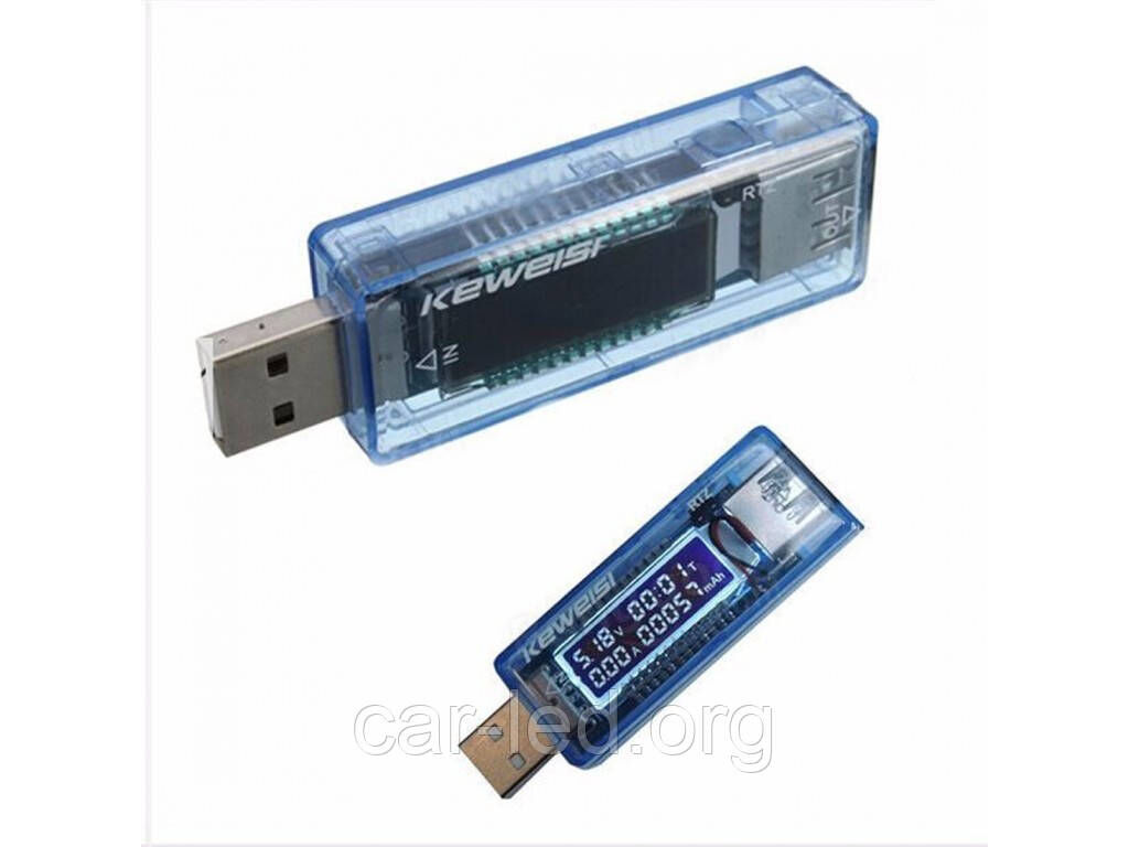 USB Тестер вольтметр амперметр Charger Doctor з калькулятором ємності KWS-V20
