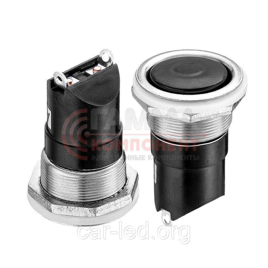 Кнопка нажимна AN 24-K, ON-(OFF), 6A, 250V (20mm) 2 pin Daier (нормально замкнута на розмикання)