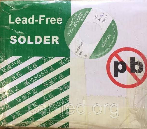 Припій безсвинцевий SOLDER для пайки з флюсом (моток 3 метри Ø 0,5мм)