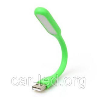 USB LED гнучка лампа 120Lm, зелений корпус