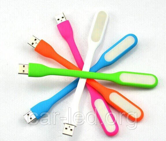 USB гнучка лампа 120Lm, помаранчевий корпус