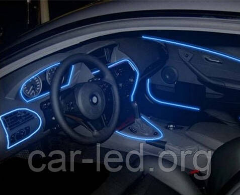Холодний неон синього кольору 2,3 мм з автопрікурювачем