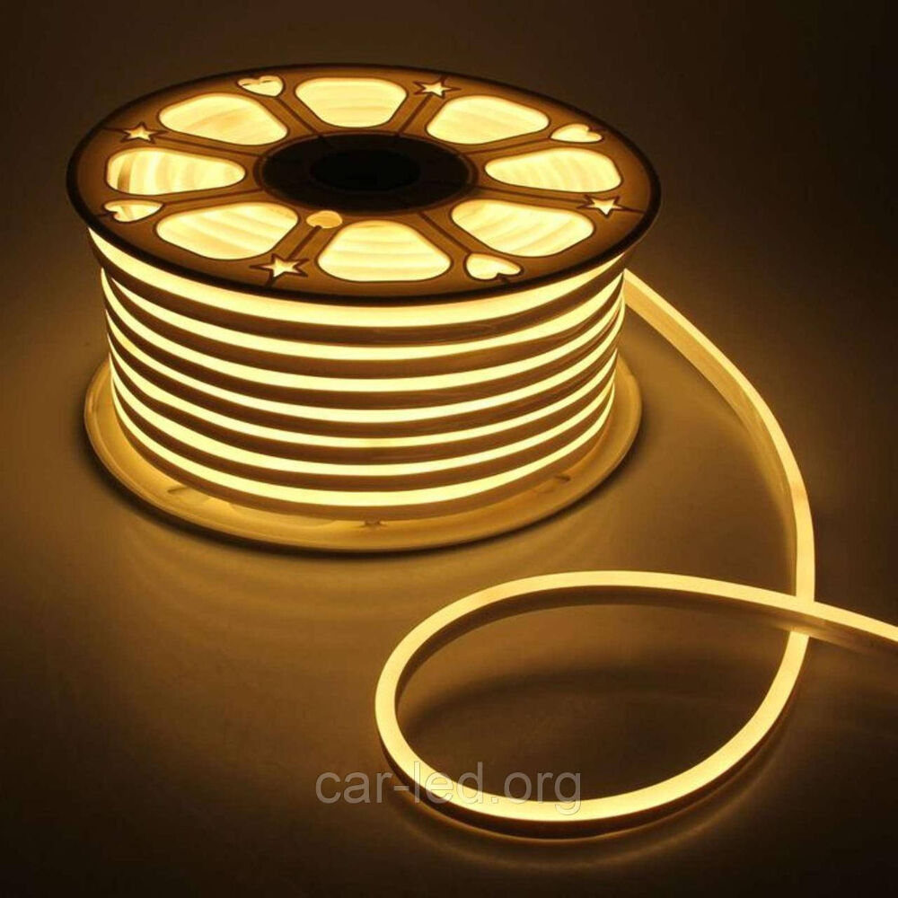 Світлодіодний неон SMD2835, жовтий, 120шт/м, 10W/m, IP68, 12V