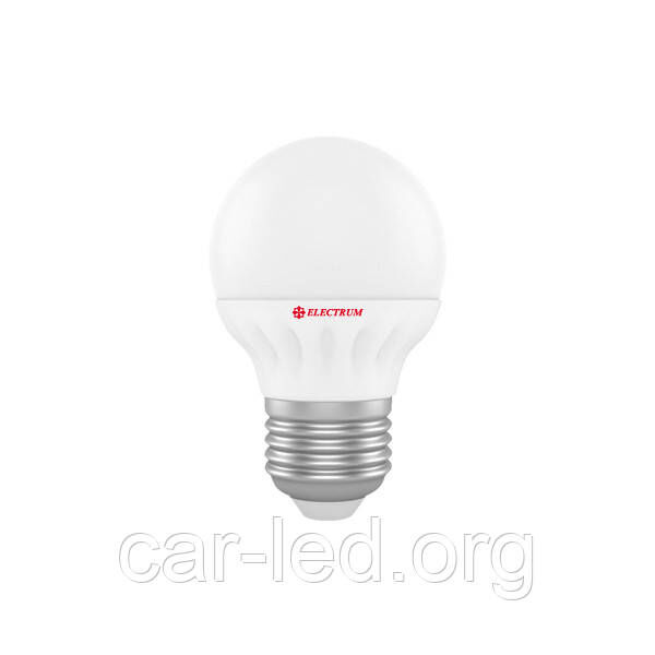 LED лампа Electrum E-27 Globe D50 LG-12 6W(400Lm) 2700K алюпласт. корп.