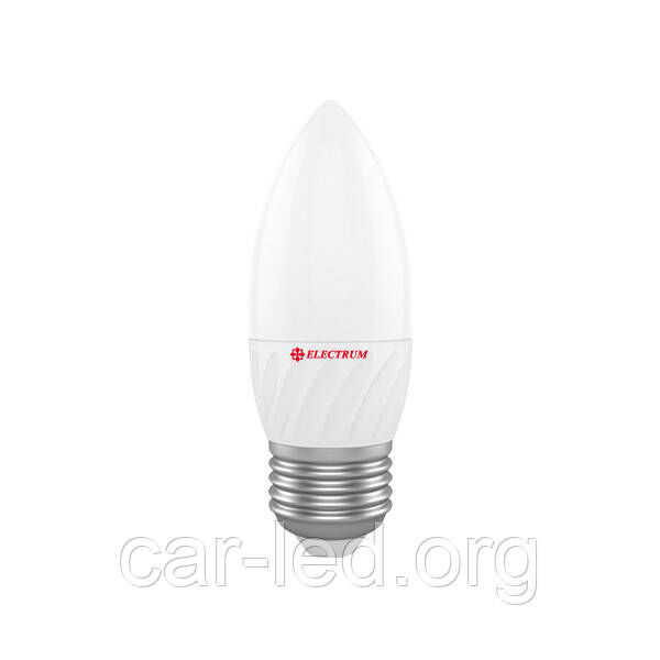 LED лампа E27 Electrum свеча 6W(520Lm) PA LC-12 4000K АЛЮМОПЛАСТИКОВЫЙ КОРП. A-LC-0747