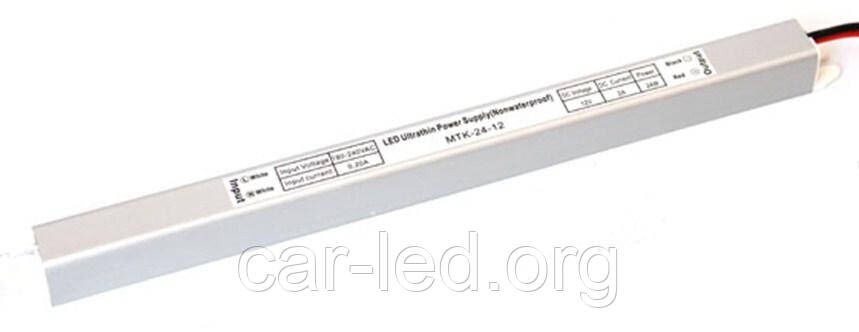 Блок живлення MTK-24-12 12В 2А 24Вт ULTRA-SLIM (263 × 18 × 18 мм)