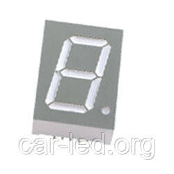Червоний семисегментний LED індикатор FYS-10012 BS-21 (24 x 34) 1-розрядний FORYARD (загальний анод)