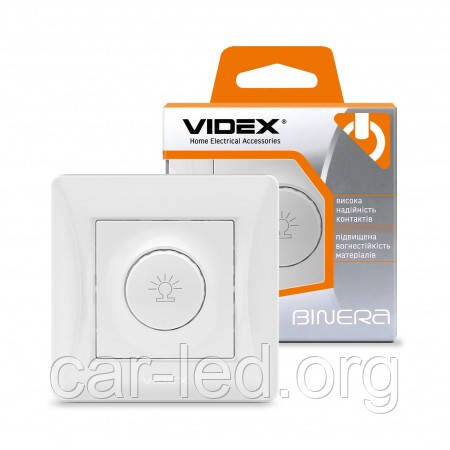 VIDEX BINERA Димер білий 600Вт (VF-BNDM600-W) (16/96)