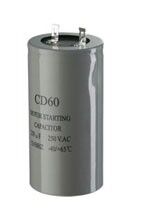 CD60 1500 mkf ~ 300 VAC (±5%) Пусковий конденсатор для електромоторів біполярний 50Hz. (65*120 mm)
