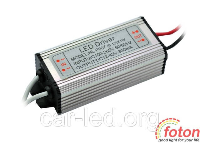 Герметичный импульсный драйвер светодиода LD 9-12x1W 220V IP67, 350mA