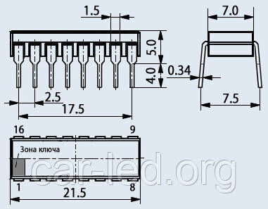 КР580ГФ24 (Intel 8224) генератор тактовых імпульсів DIP-16