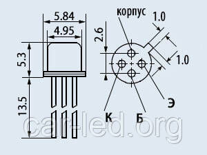 КТ3128А транзистор PNP (800мГц 20В) Au (ТО18)
