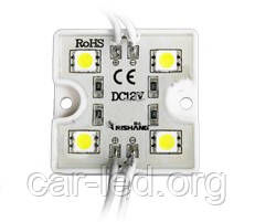 Светодиодный модуль, 0,96W Белый White(60Lm) (6000K) SMD5050 LED (4 LED) IP65