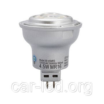 LED лампа MR16 (GU5.3) 4,5W (250 Lm) тепло-білий 2800K 12V AC/DC Viribright (Вирибрайт)