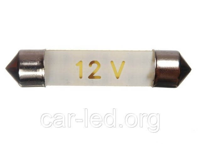 Світлодіодна софітна автолампа T10, 40-42mm, 6pcs 3528 (45 Lm) (6000К) Foton