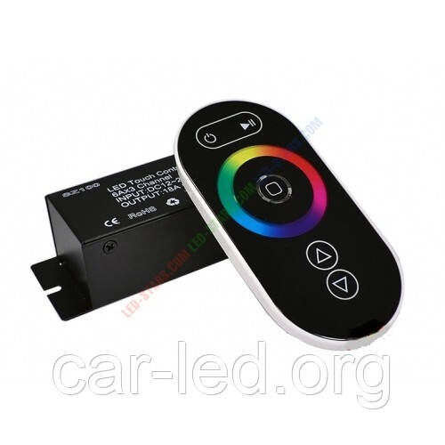 Контролер однозональний RF RGB 18А Black (Touch)