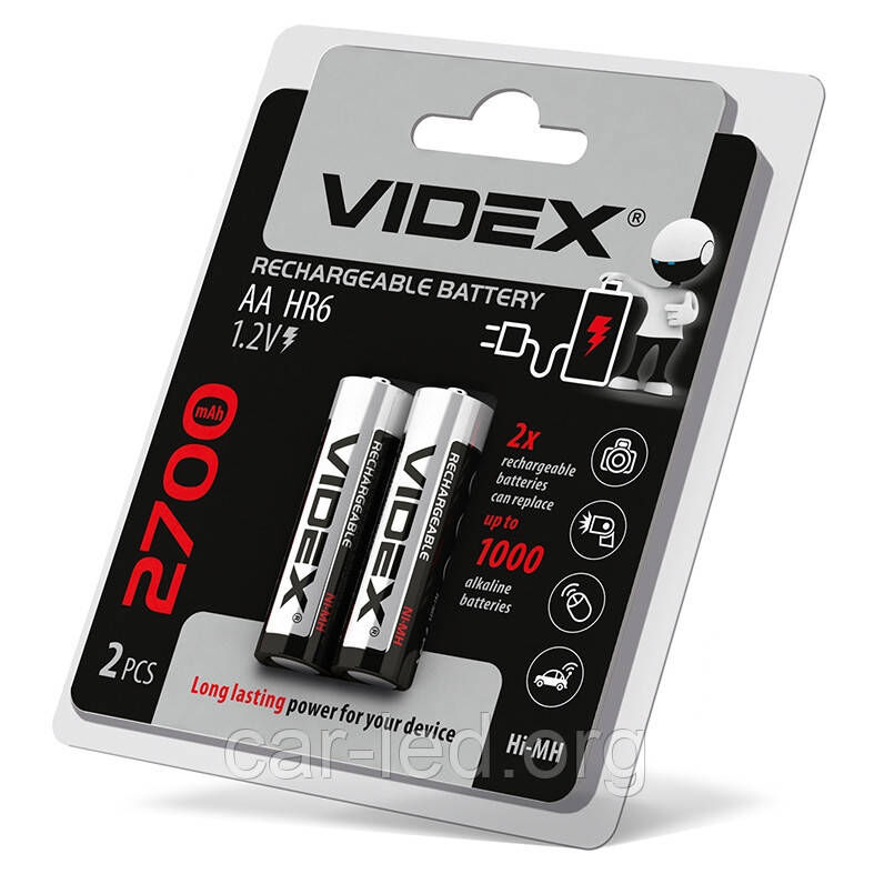 Акумулятори Videx HR6/AA 2700mAh (Ціна вказана за 1 шт,)