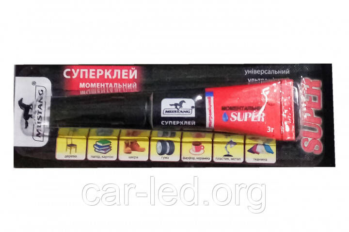 Суперклей «Моментальний» 3г. тюбик (MG2) 3г. тюбик