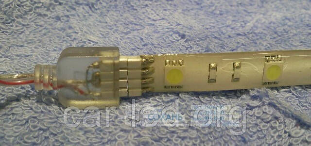 Светодиодная линейка (12vdc) белого цвета smd5050 (длина 30см, ширина 10мм) 12 LED IP64