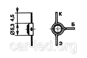 КТ3101А кремнієвий транзистор NPN (2,25ГГц 15В) (КТ14)