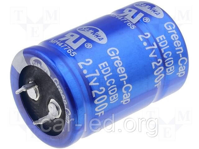 200 F - 2,7v (EDLC) Суперконденсатор- іоністор DB 30*45 SAMWHA