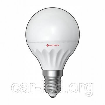 LED лампа E14 Electrum шар LB-11 4W (320Lm) 2700K пластик. корп.
