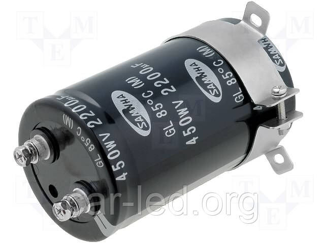 47000mkf - 63v GT 51*120 SAMWHA (клеми з гвинтовим кріпленням) -25 ° C ~ + 85 ° C