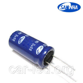 3300mkf - 63v SD 18*40 SAMWHA, 85°C конденсатор електролітичний