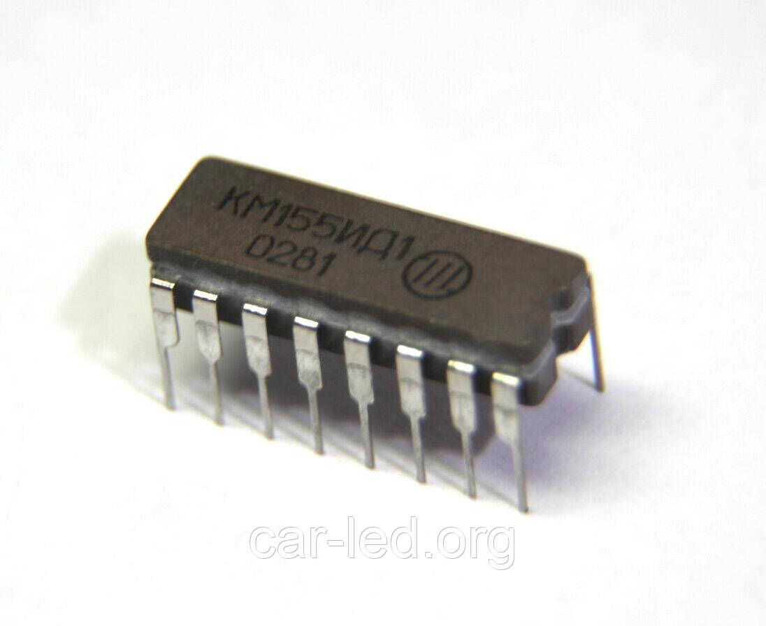 К155ИД1 DIP16 (аналог SN74141) високовольтні дешифратори управління газорозрядними індикаторами