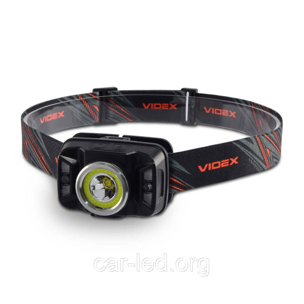 Налобний світлодіодний ліхтарик H035C VIDEX 410Lm 5000K ((ЗАРЯДЖАЄТЬСЯ ВІД USB))