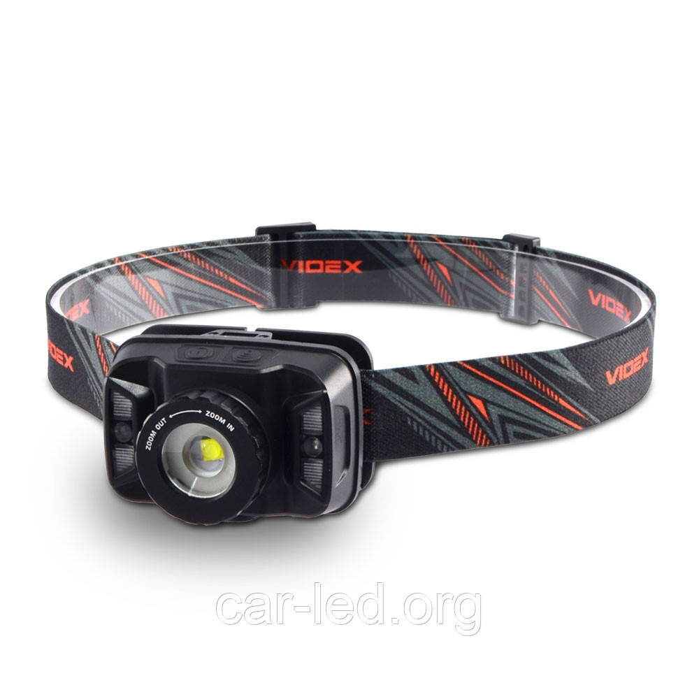 Налобний світлодіодний ліхтарик H045Z VIDEX 270Lm 5000K ((ЗАРЯДЖАЄТЬСЯ ВІД USB))