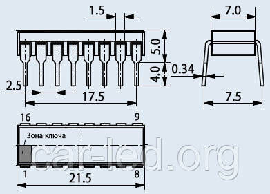 КР1533ТР2 (SN74ALS279N) DIP16 схема чотири RS-триггера транзисторної логіки з діодами Шотткі серії ТТЛ