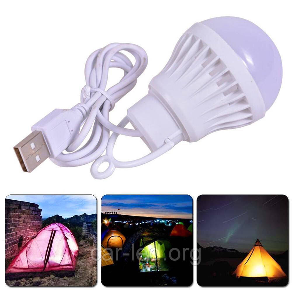 USB лампа 5Вт (корпус білого кольору)
