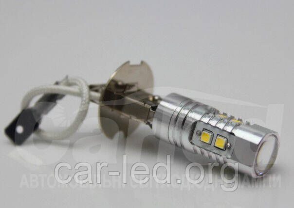 Светодиодная автолампа H3, 10W (350Lm) WARM WHITE 3300k Original Samsung LED chip (SMD2323) + Линз