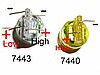 Одноконтактная безцокольная желтая 7440 (Т20) (W21W)-24SMD+(Current Regulator IC)